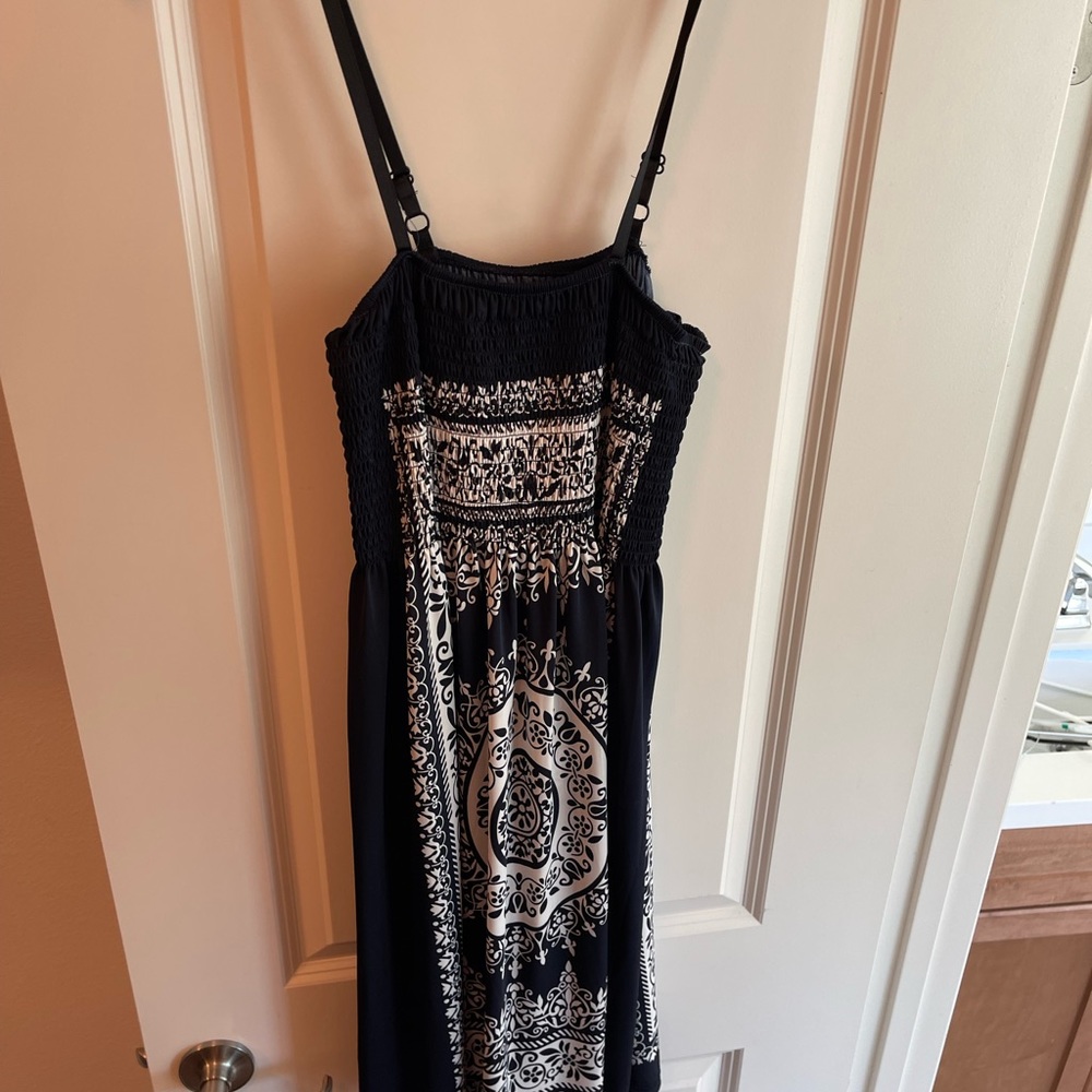 Navy blue sun dress/ swim suit cover up
